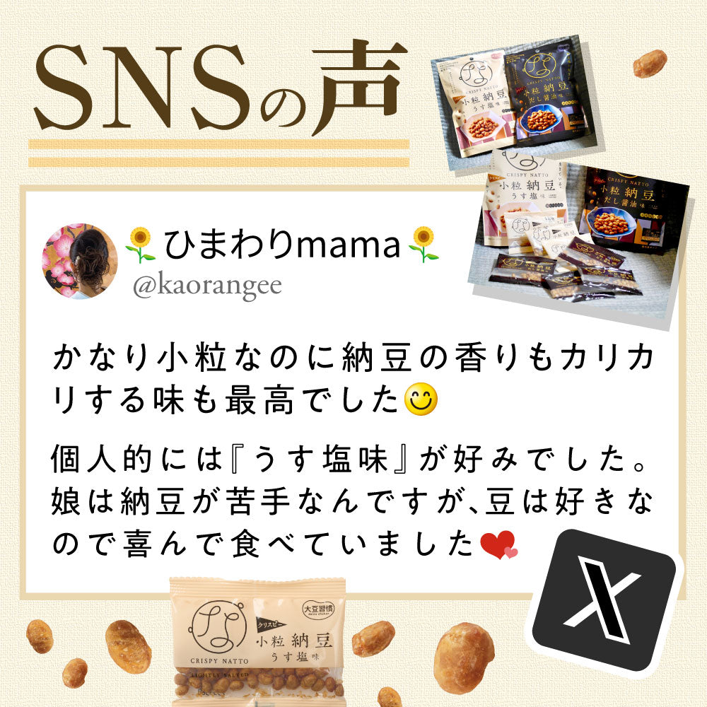 クリスピー 小粒納豆 うす塩徳用BOX