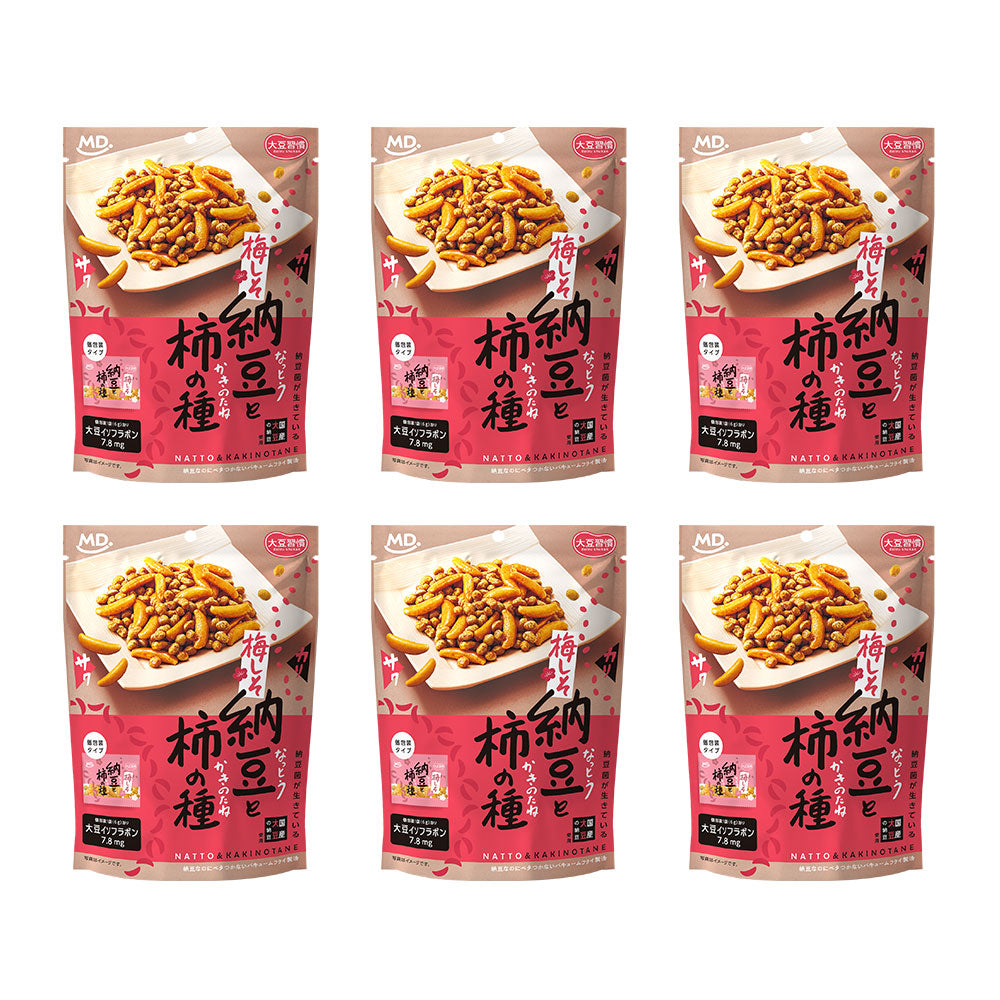 大豆習慣 梅しそ納豆と柿の種