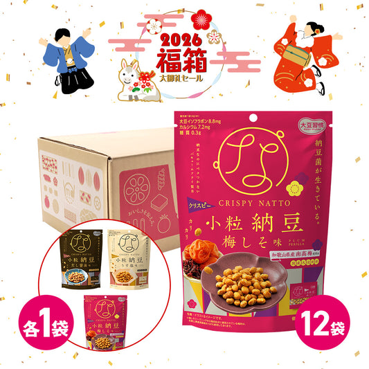 年末年始セール 大豆習慣 クリスピー小粒納豆 梅しそ味 福箱
