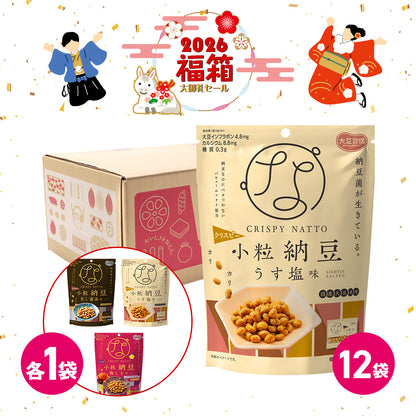 年末年始セール 大豆習慣 クリスピー小粒納豆 うす塩味 福箱